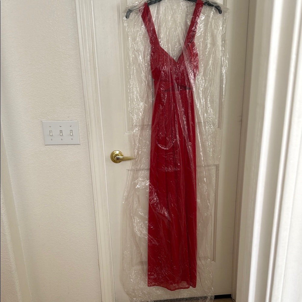 Betsy & Adam Red Evening Gown